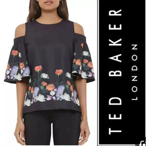 Ted Baker Amarga Kensington Cold-Shoulder Top
